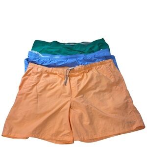 Bundle of 3 Columbia PFF Omni-shade Men's pull on short Orange, Blue, Green
